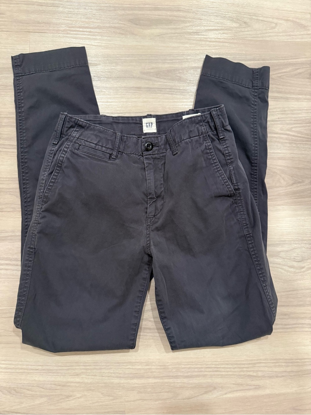 GAP Charcoal Straight-Fit Chino Pants 00 Tall
